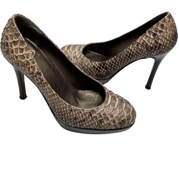 Stuart Weitzman Snakeskin High Heel Pumps Size 6 - Picture 1 of 11